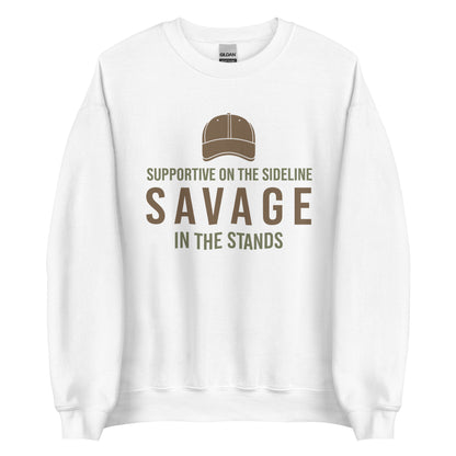 Women’s cosy sweatshirt with Savage in the Stands text