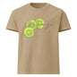 Savage oversized cotton T shirt in khaki with avocado graphic