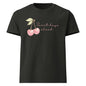 Sweet Days Ahead oversized cotton tee in washed black with cherry graphic