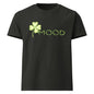 Mood oversized four leaf clover tee in washed black with green graphic