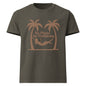 No Plans No Problems oversized cotton T shirt in washed charcoal with palm tree graphic