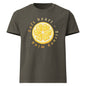 Soft Heart Strong Mind oversized cotton tee in washed charcoal with yellow graphic