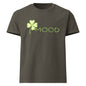 Mood oversized four leaf clover tee in washed charcoal with green graphic