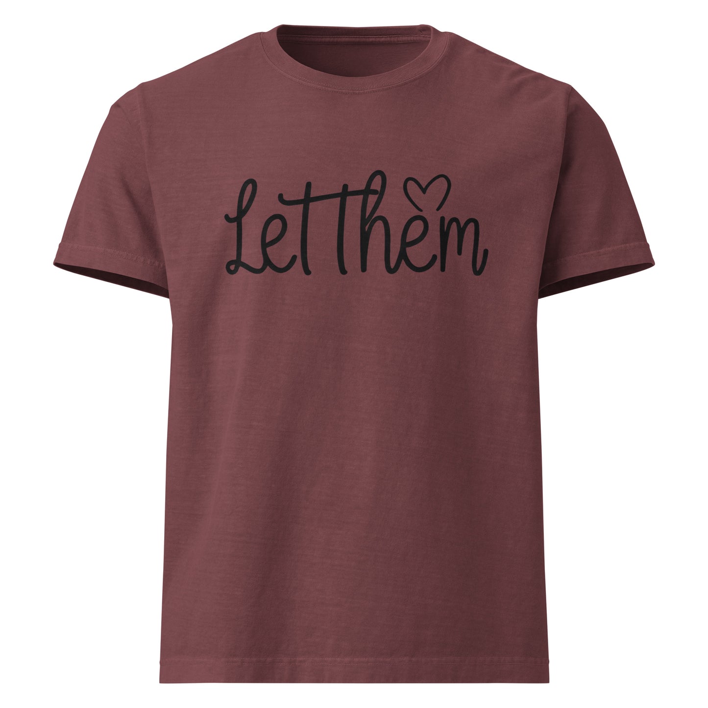 Oversized cotton t shirt with Let Them text design