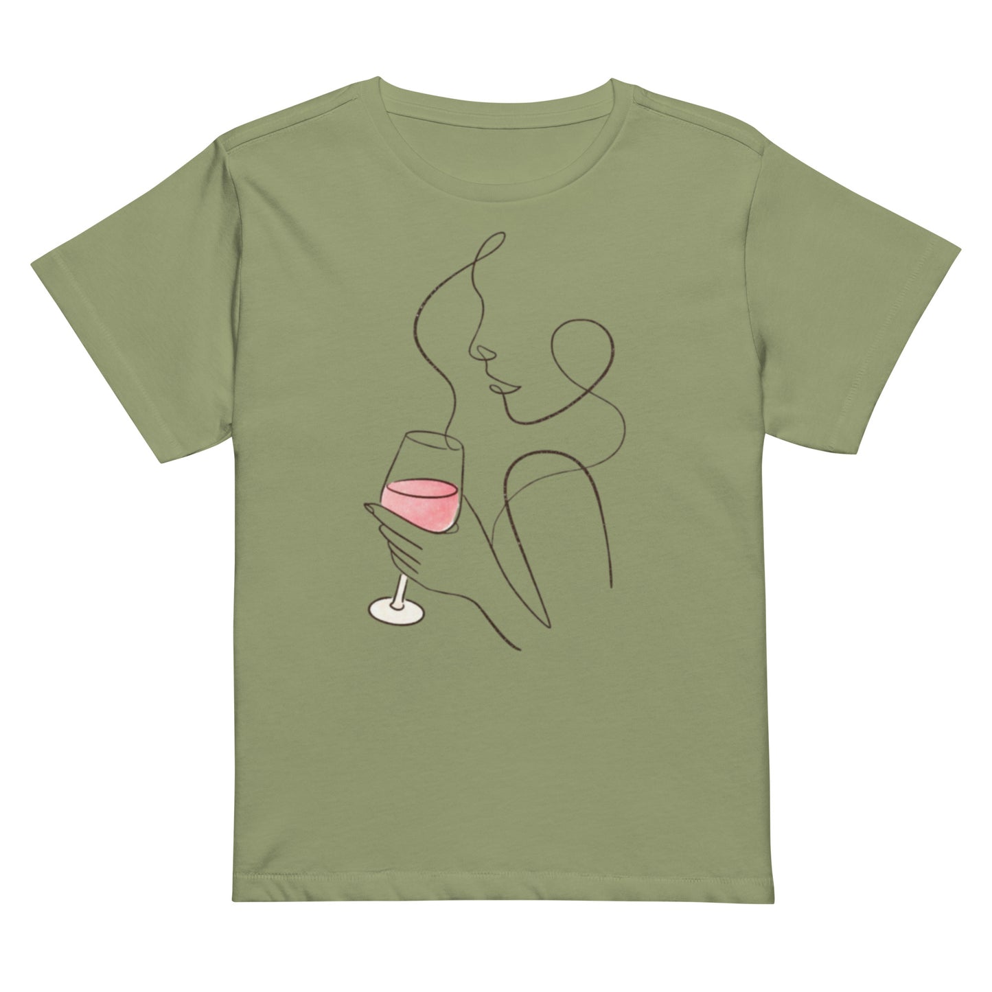 Soft cotton women’s T Shirt styled with high waisted pants