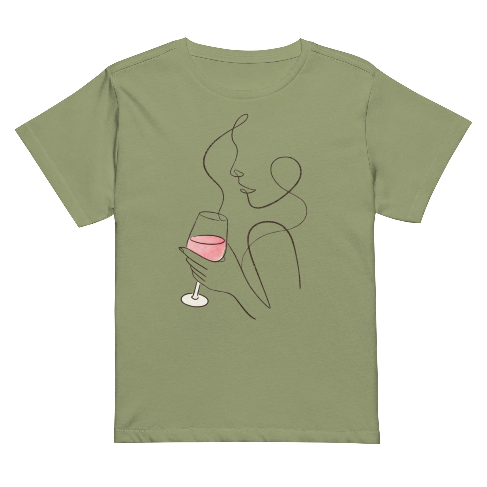 Soft cotton women’s T Shirt styled with high waisted pants