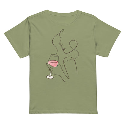 Soft cotton women’s T Shirt styled with high waisted pants