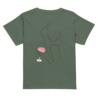 Soft cotton women’s T Shirt styled with high waisted pants