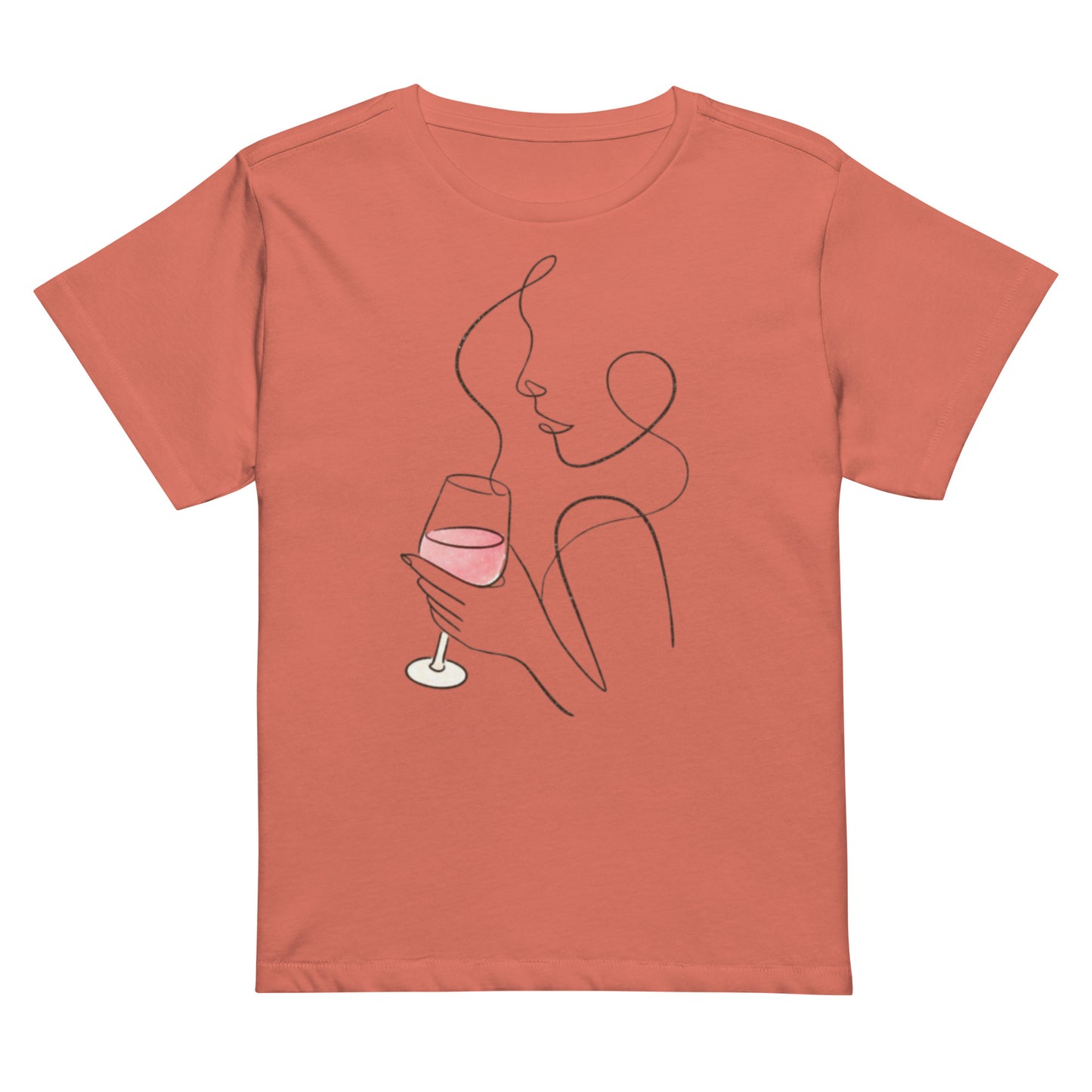 Soft cotton women’s T Shirt styled with high waisted pants