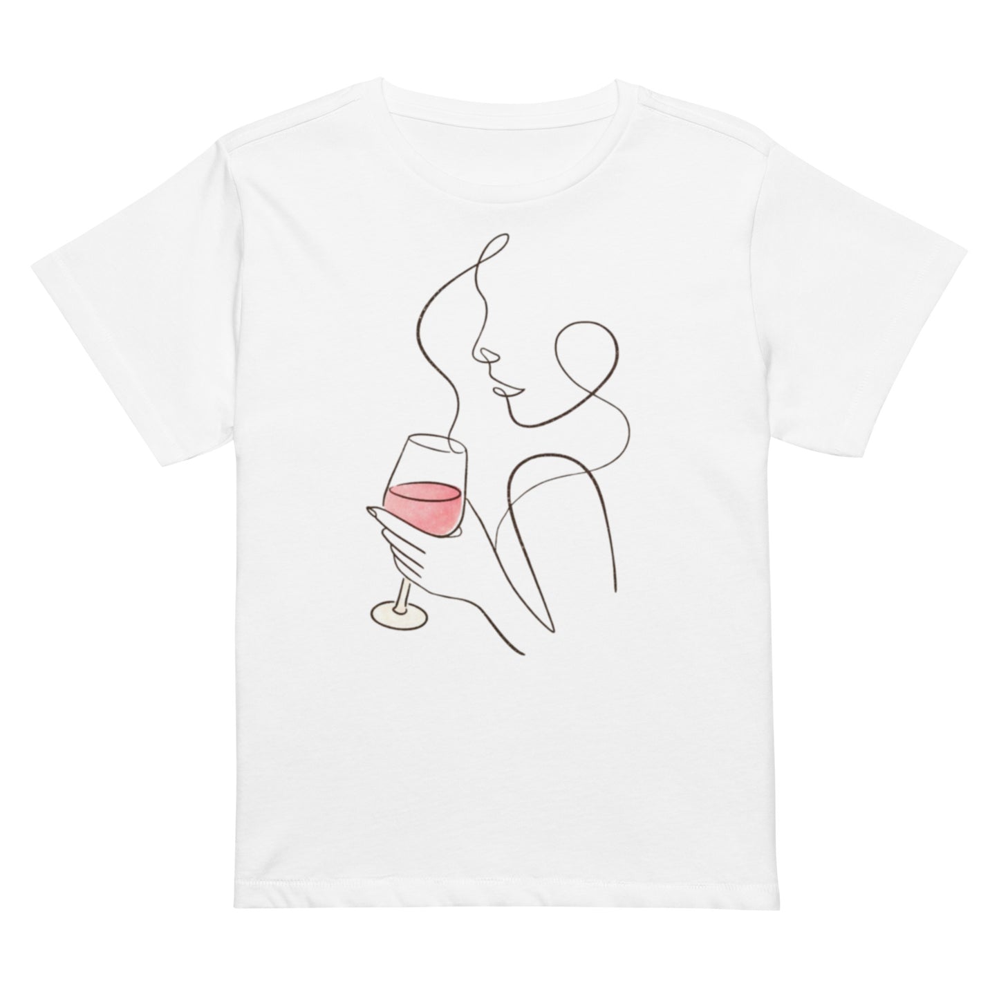 Soft cotton women’s T Shirt styled with high waisted pants