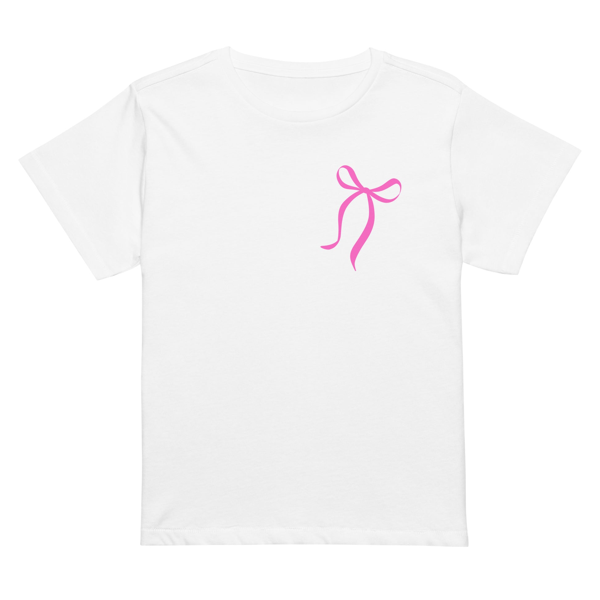Pink Bow Energy cotton t shirt by VibeWear